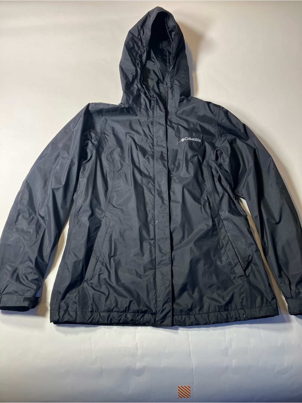 Columbia Women's Black Hooded Rain Jacket